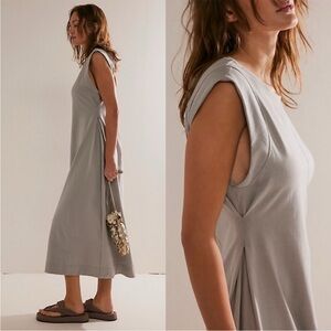 Free People Gray Midi Dress